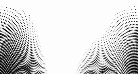 Halftone wave background. Curved gradient texture or pattern. Vertical gradie Illustrazione stock