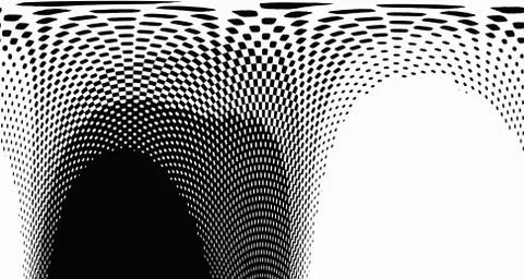 Halftone wave background. Curved gradient texture or pattern. Vertical gradie イラスト素材