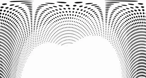 Halftone wave background. Curved gradient texture or pattern. Vertical gradie イラスト素材