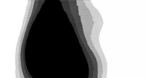 Halftone wave background. Curved gradient texture or pattern. Vertical gradie Illustrazione stock