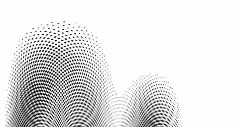 Halftone wave background. Curved gradient texture or pattern. Vertical gradie 스톡 일러스트