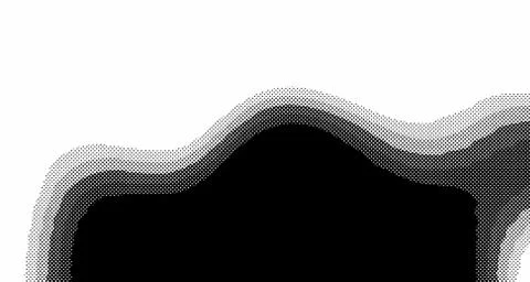 Halftone wave background. Curved gradient texture or pattern. Vertical gradie 스톡 일러스트