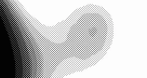 Halftone wave background. Curved gradient texture or pattern. Vertical gradie Stock Illustration