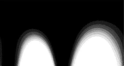 Halftone wave background. Curved gradient texture or pattern. Vertical gradie Illustrazione stock