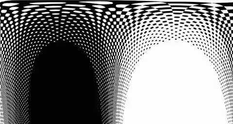 Halftone wave background. Curved gradient texture or pattern. Vertical gradie 스톡 일러스트