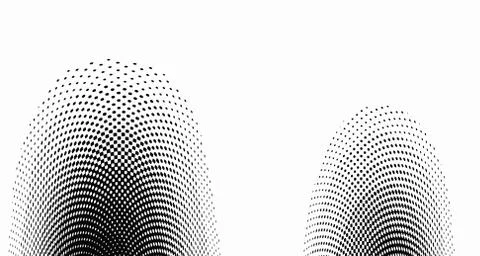 Halftone wave background. Curved gradient texture or pattern. Vertical gradie 스톡 일러스트