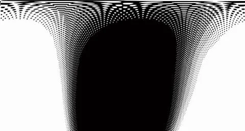 Halftone wave background. Curved gradient texture or pattern. Vertical gradie イラスト素材
