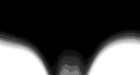 Halftone wave background. Curved gradient texture or pattern. Vertical gradie Stock Illustration