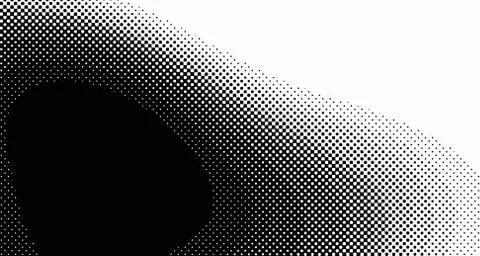 Halftone wave background. Curved gradient texture or pattern. Vertical gradie Stock Illustration