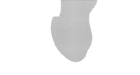 Halftone wave background. Curved gradient texture or pattern. Vertical gradie Illustrazione stock