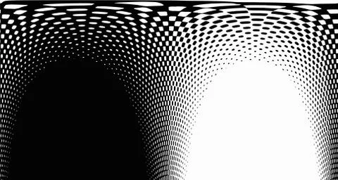 Halftone wave background. Curved gradient texture or pattern. Vertical gradie 스톡 일러스트