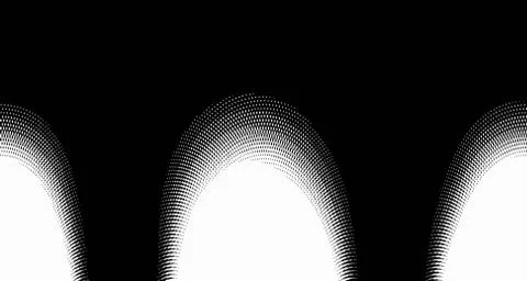 Halftone wave background. Curved gradient texture or pattern. Vertical gradie Illustrazione stock