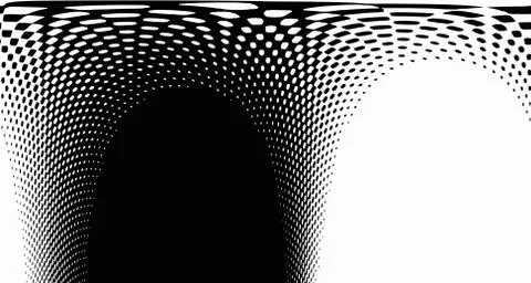 Halftone wave background. Curved gradient texture or pattern. Vertical gradie Stock Illustration