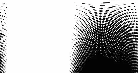 Halftone wave background. Curved gradient texture or pattern. Vertical gradie 스톡 일러스트