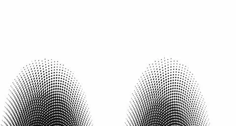 Halftone wave background. Curved gradient texture or pattern. Vertical gradie Stock Illustration