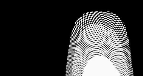 Halftone wave background. Curved gradient texture or pattern. Vertical gradie Stock Illustration