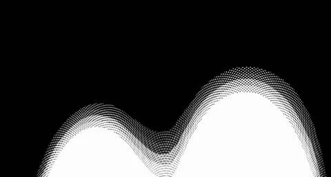 Halftone wave background. Curved gradient texture or pattern. Vertical gradie Illustrazione stock