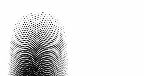 Halftone wave background. Curved gradient texture or pattern. Vertical gradie Stock Illustration