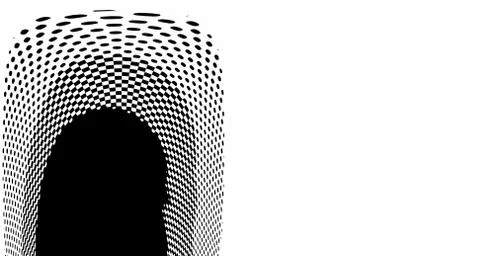 Halftone wave background. Curved gradient texture or pattern. Vertical gradie Stock Illustration