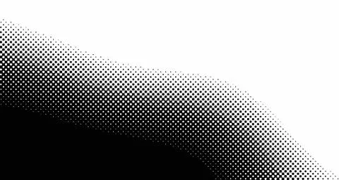 Halftone wave background. Curved gradient texture or pattern. Vertical gradie Illustrazione stock