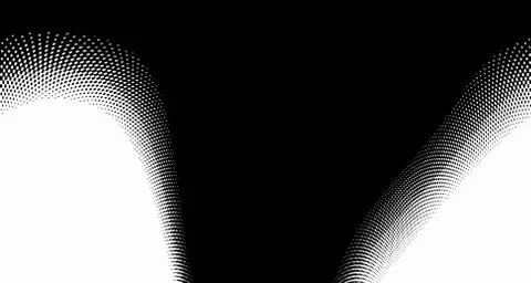 Halftone wave background. Curved gradient texture or pattern. Vertical gradie Stock Illustration