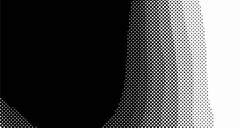 Halftone wave background. Curved gradient texture or pattern. Vertical gradie Illustrazione stock