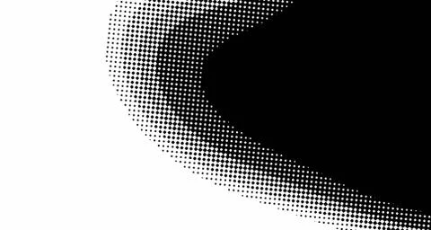 Halftone wave background. Curved gradient texture or pattern. Vertical gradie Illustrazione stock