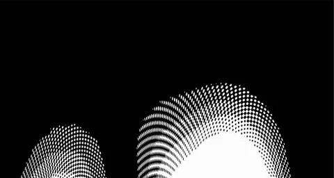 Halftone wave background. Curved gradient texture or pattern. Vertical gradie Stock Illustration