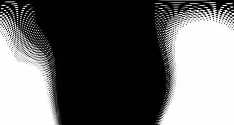 Halftone wave background. Curved gradient texture or pattern. Vertical gradie Illustrazione stock