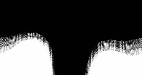 Halftone wave background. Curved gradient texture or pattern. Vertical gradie Stock Illustration