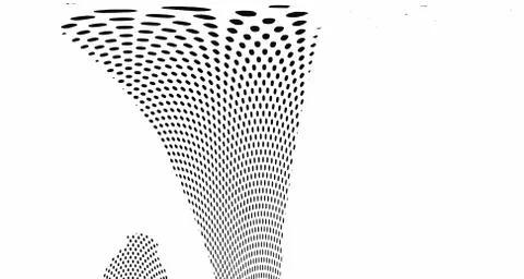 Halftone wave background. Curved gradient texture or pattern. Vertical gradie 스톡 일러스트