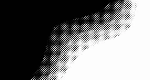 Halftone wave background. Curved gradient texture or pattern. Vertical gradie Stock Illustration