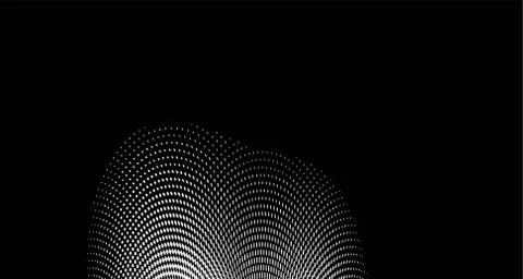 Halftone wave background. Curved gradient texture or pattern. Vertical gradie Stock Illustration