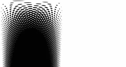 Halftone wave background. Curved gradient texture or pattern. Vertical gradie Stock Illustration