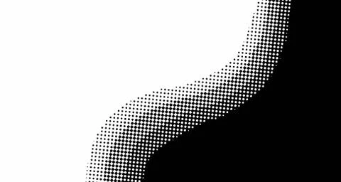 Halftone wave background. Curved gradient texture or pattern. Vertical gradie Stock Illustration
