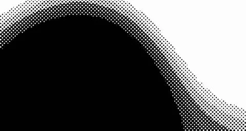 Halftone wave background. Curved gradient texture or pattern. Vertical gradie Illustrazione stock