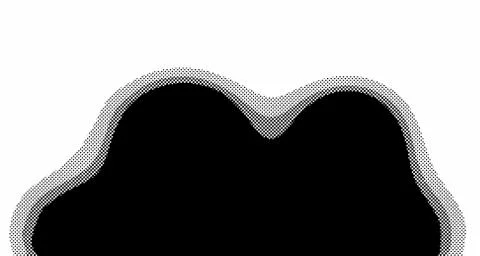 Halftone wave background. Curved gradient texture or pattern. Vertical gradie Stock Illustration