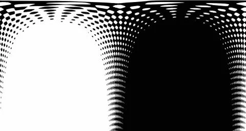Halftone wave background. Curved gradient texture or pattern. Vertical gradie Stock Illustration