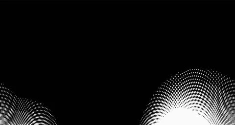 Halftone wave background. Curved gradient texture or pattern. Vertical gradie Illustrazione stock