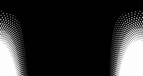 Halftone wave background. Curved gradient texture or pattern. Vertical gradie Illustrazione stock