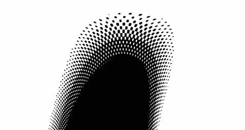 Halftone wave background. Curved gradient texture or pattern. Vertical gradie Stock Illustration