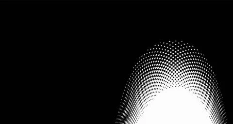 Halftone wave background. Curved gradient texture or pattern. Vertical gradie 스톡 일러스트
