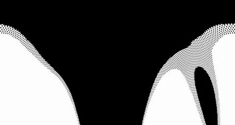 Halftone wave background. Curved gradient texture or pattern. Vertical gradie Illustrazione stock