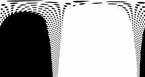 Halftone wave background. Curved gradient texture or pattern. Vertical gradie Stock Illustration
