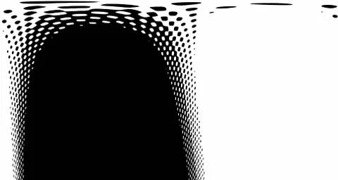 Halftone wave background. Curved gradient texture or pattern. Vertical gradie Stock Illustration