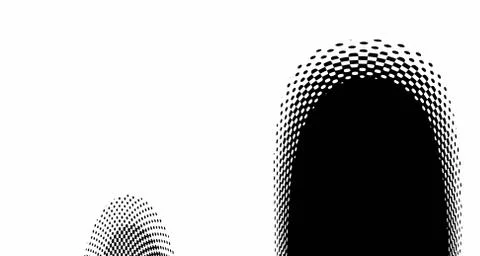 Halftone wave background. Curved gradient texture or pattern. Vertical gradie Stockillustratie