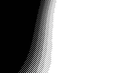 Halftone wave background. Curved gradient texture or pattern. Vertical gradie Illustrazione stock