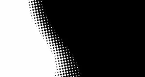 Halftone wave background. Curved gradient texture or pattern. Vertical gradie Illustrazione stock