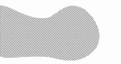 Halftone wave background. Curved gradient texture or pattern. Vertical gradie Stock Illustration