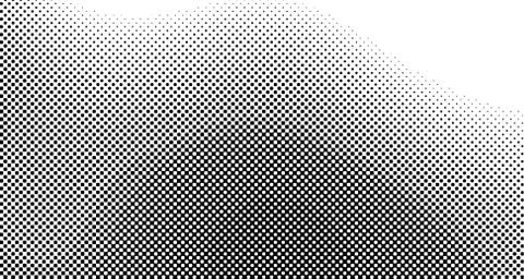 Halftone wave background. Curved gradient texture or pattern. Vertical gradie Illustrazione stock